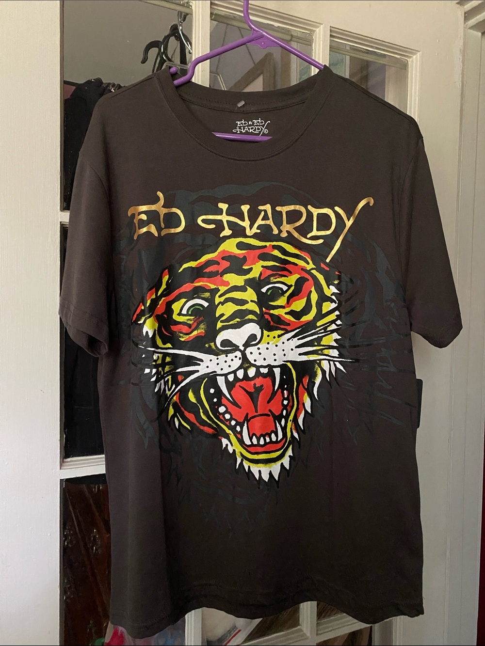 Ed Hardy brand Mens M Tiger Logo Shirt  suze M brand NEW